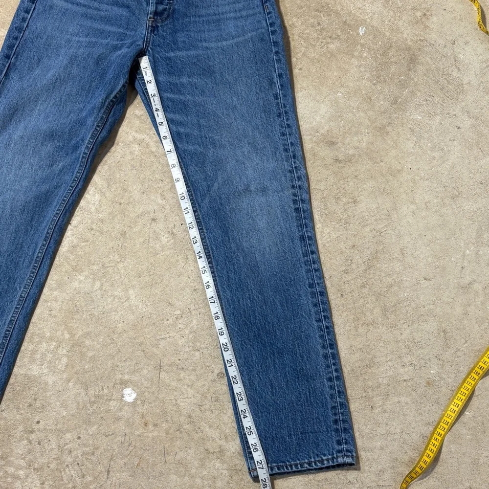 Denim Forum The Ex Boyfriend Blue Jeans Women’s Size 25 Button Fly Ankle